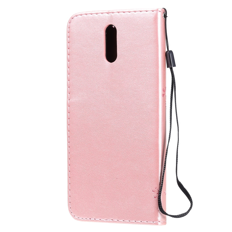 For Nokia 2.3 Tree & Cat Embossed Pattern Horizontal Flip Leather Case with Holder & Card Slots & Wallet & Lanyard