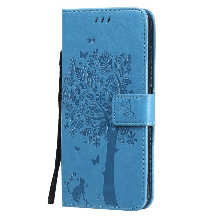 For Nokia 2.3 Tree & Cat Embossed Pattern Horizontal Flip Leather Case with Holder & Card Slots & Wallet & Lanyard