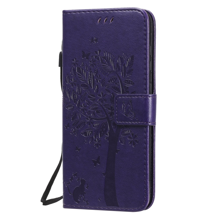 For Nokia 2.3 Tree & Cat Embossed Pattern Horizontal Flip Leather Case with Holder & Card Slots & Wallet & Lanyard