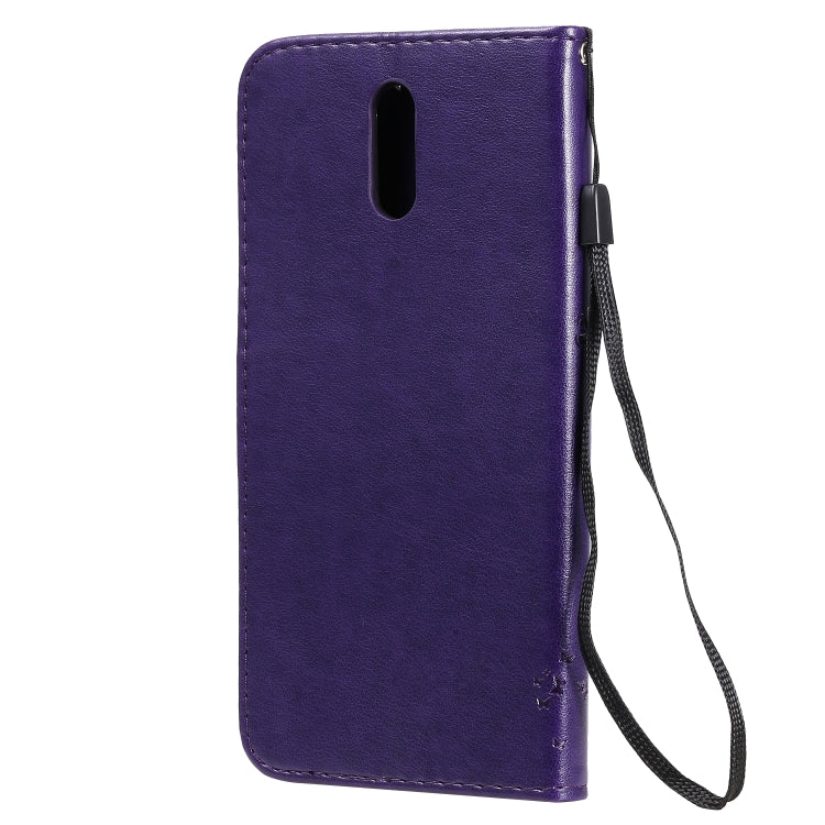 For Nokia 2.3 Tree & Cat Embossed Pattern Horizontal Flip Leather Case with Holder & Card Slots & Wallet & Lanyard