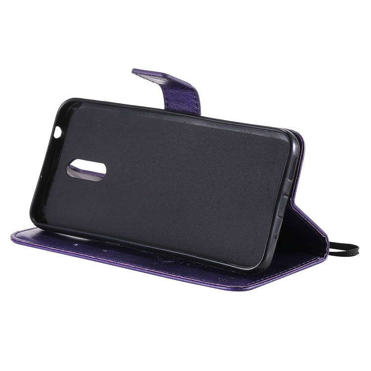 For Nokia 2.3 Tree & Cat Embossed Pattern Horizontal Flip Leather Case with Holder & Card Slots & Wallet & Lanyard