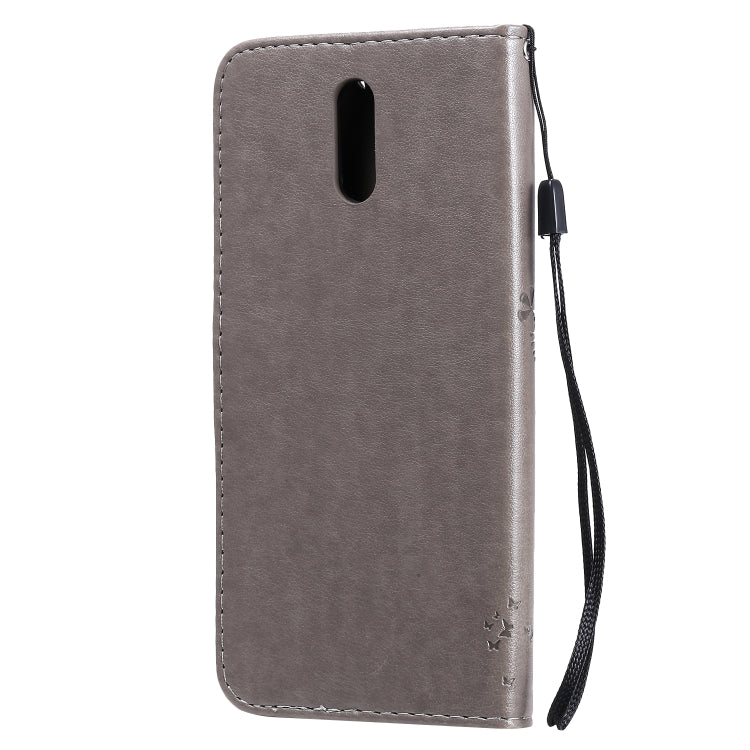 For Nokia 2.3 Tree & Cat Embossed Pattern Horizontal Flip Leather Case with Holder & Card Slots & Wallet & Lanyard