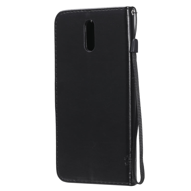 For Nokia 2.3 Tree & Cat Embossed Pattern Horizontal Flip Leather Case with Holder & Card Slots & Wallet & Lanyard