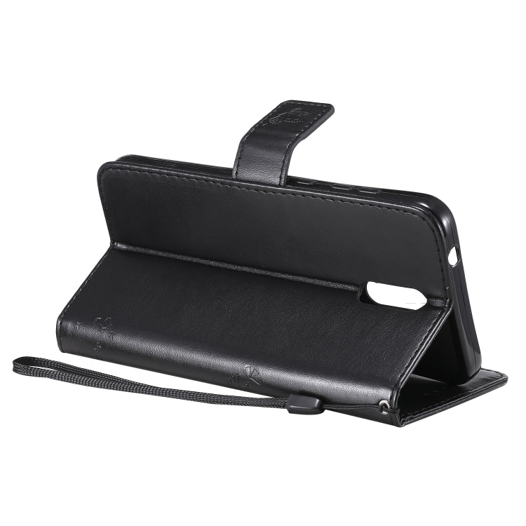 For Nokia 2.3 Tree & Cat Embossed Pattern Horizontal Flip Leather Case with Holder & Card Slots & Wallet & Lanyard