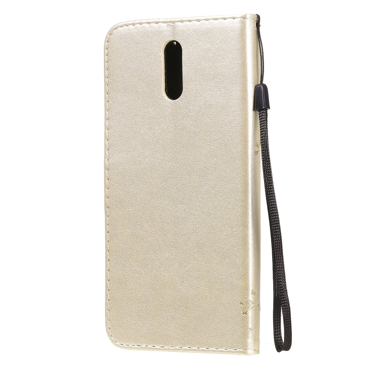 For Nokia 2.3 Tree & Cat Embossed Pattern Horizontal Flip Leather Case with Holder & Card Slots & Wallet & Lanyard
