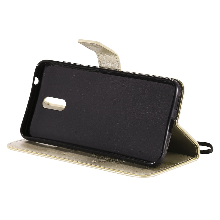 For Nokia 2.3 Tree & Cat Embossed Pattern Horizontal Flip Leather Case with Holder & Card Slots & Wallet & Lanyard