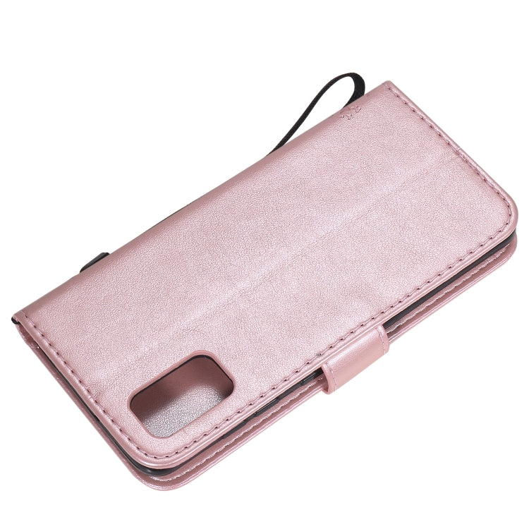 For Samsung Galaxy A41 Tree & Cat Embossed Pattern Horizontal Flip Leather Case with Holder & Card Slots & Wallet & Lanyard