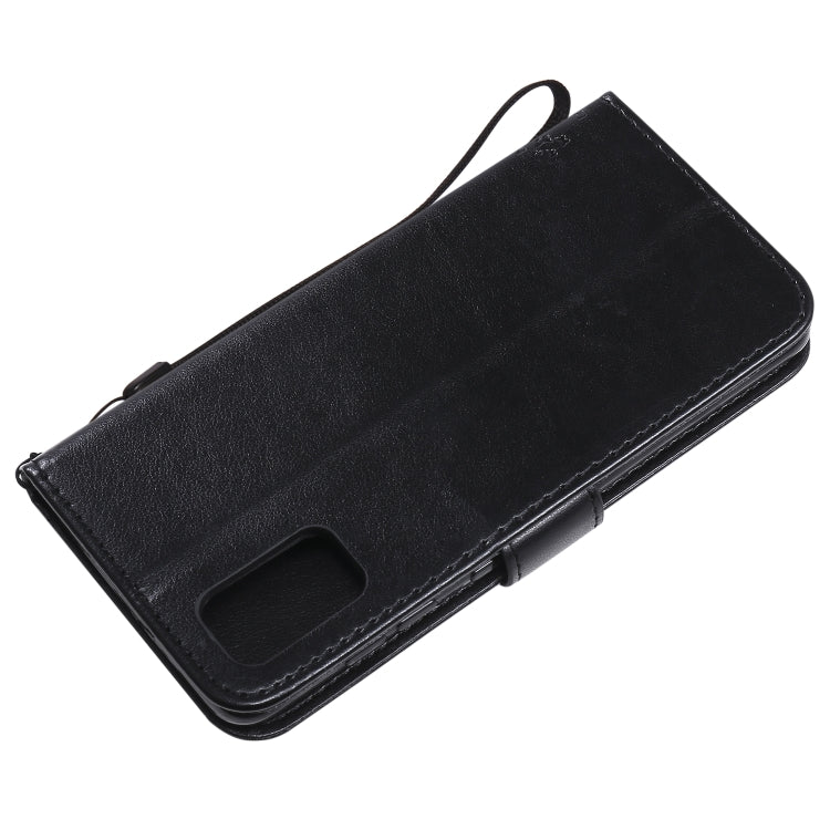 For Samsung Galaxy A41 Tree & Cat Embossed Pattern Horizontal Flip Leather Case with Holder & Card Slots & Wallet & Lanyard