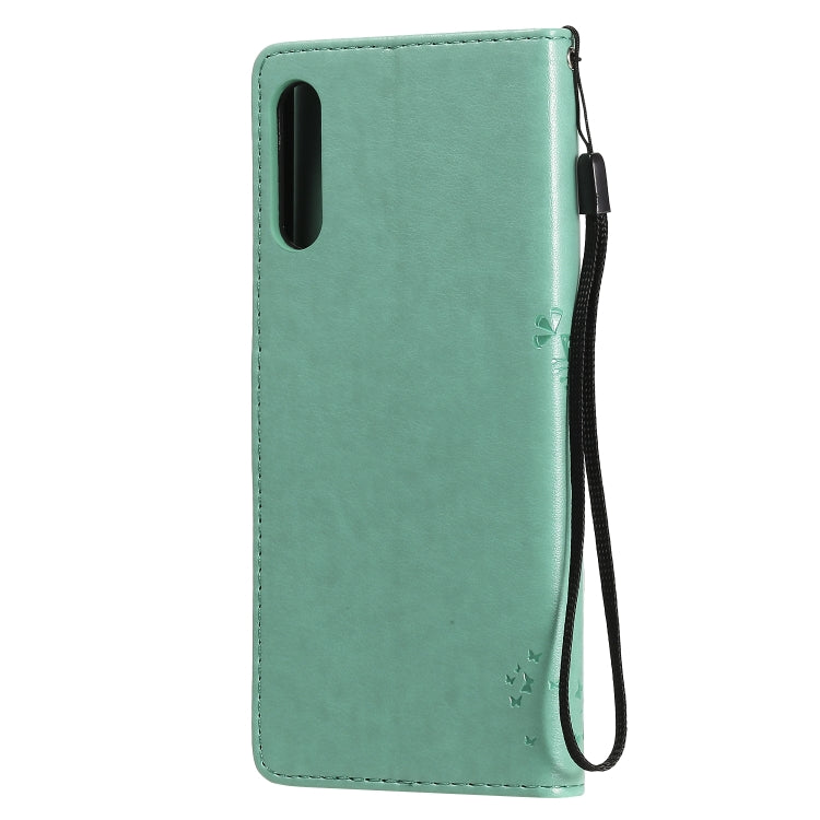 For Sony Xperia L4 Tree & Cat Embossed Pattern Horizontal Flip Leather Case with Holder & Card Slots & Wallet & Lanyard