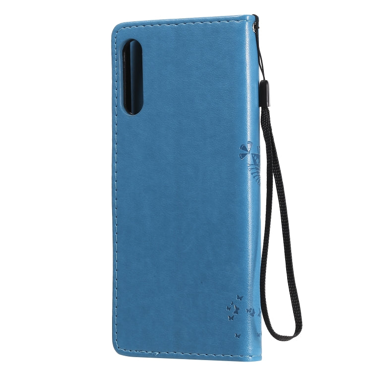 For Sony Xperia L4 Tree & Cat Embossed Pattern Horizontal Flip Leather Case with Holder & Card Slots & Wallet & Lanyard
