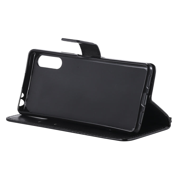 For Sony Xperia L4 Tree & Cat Embossed Pattern Horizontal Flip Leather Case with Holder & Card Slots & Wallet & Lanyard