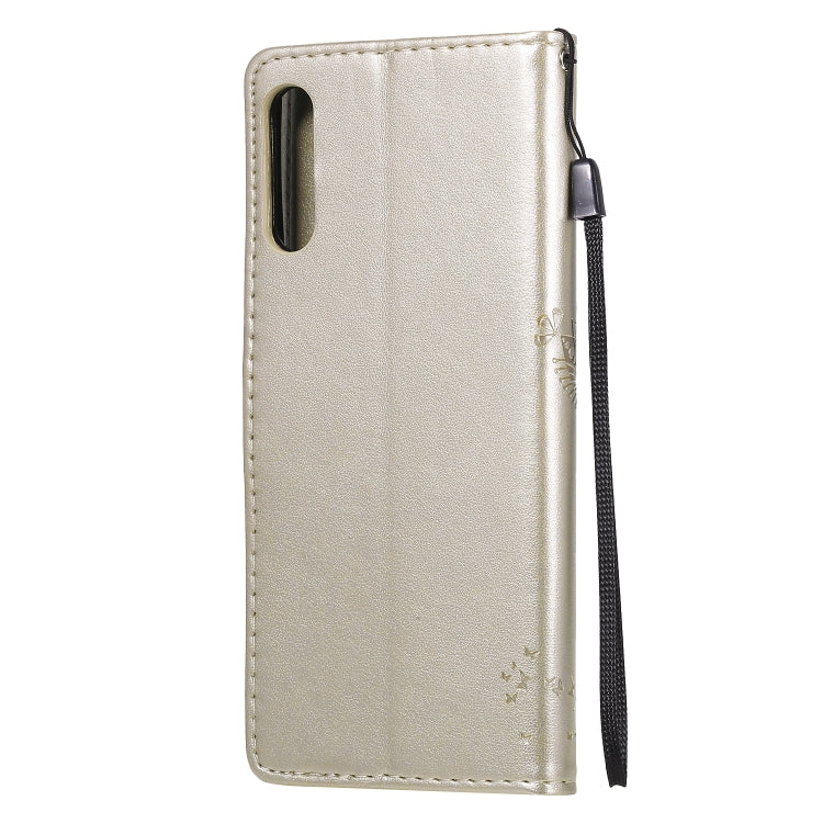 For Sony Xperia L4 Tree & Cat Embossed Pattern Horizontal Flip Leather Case with Holder & Card Slots & Wallet & Lanyard