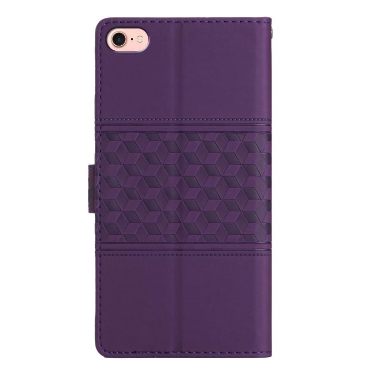 For iPhone 16e / 17e Diamond Embossed Skin Feel Leather Phone Case