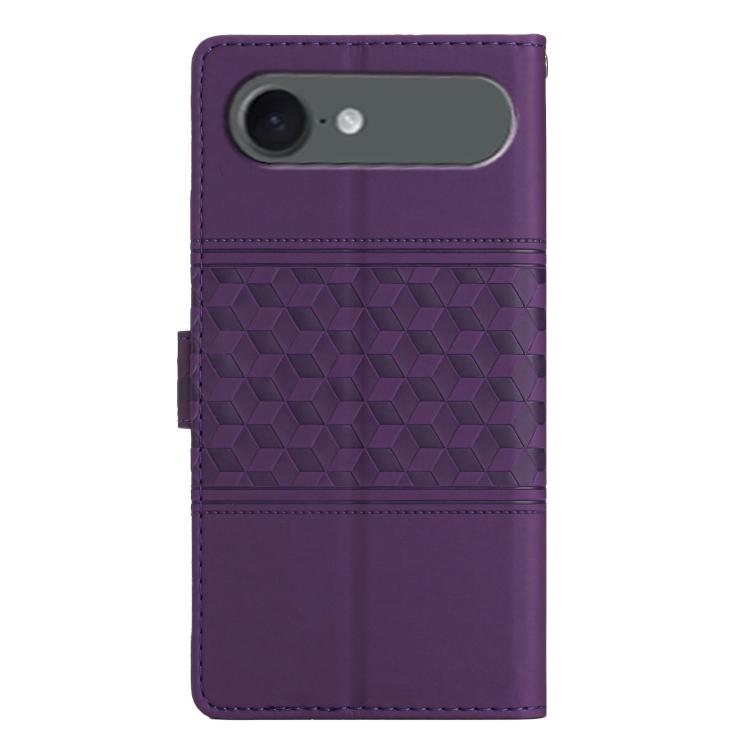 For iPhone Air Diamond Embossed Skin Feel Leather Phone Case