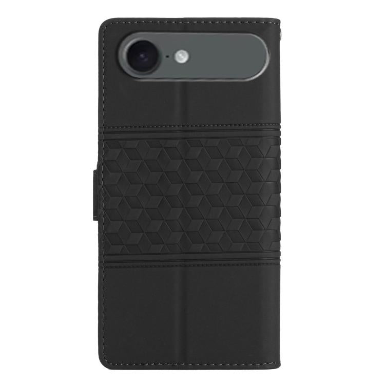 For iPhone Air Diamond Embossed Skin Feel Leather Phone Case
