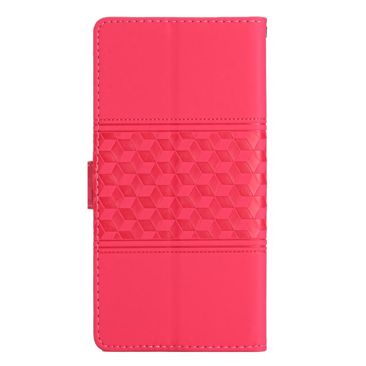 For iPhone 17 Pro Max Diamond Embossed Skin Feel Leather Phone Case