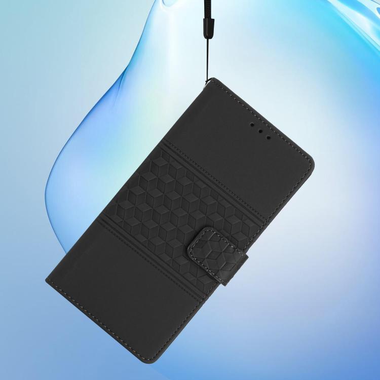 For iPhone 17 Pro Max Diamond Embossed Skin Feel Leather Phone Case