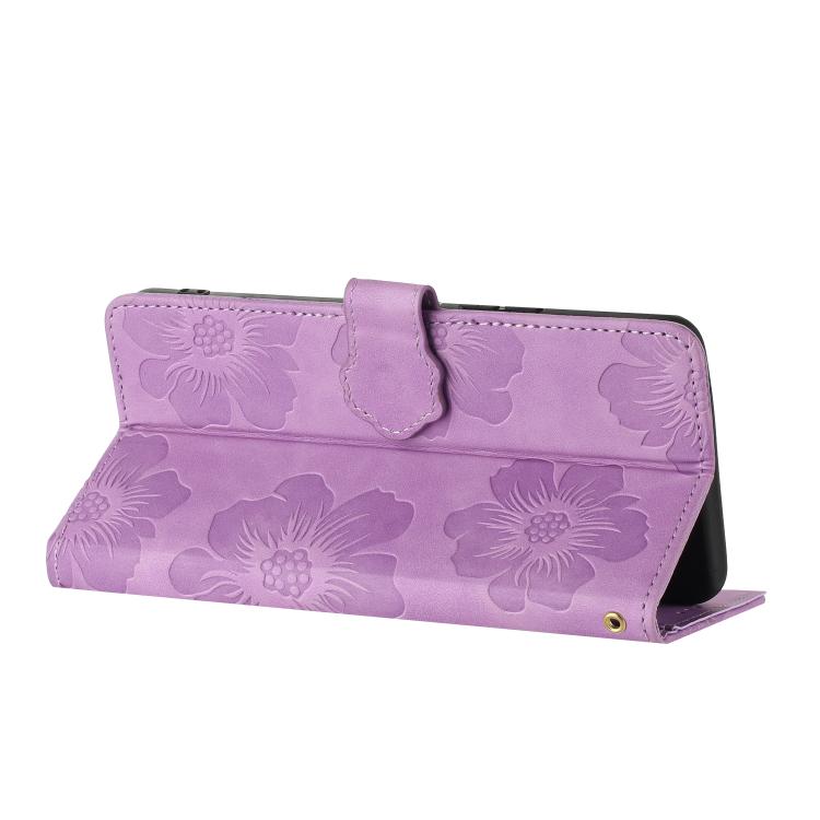 For iPhone 16e / 17e Flower Embossing Pattern Leather Phone Case