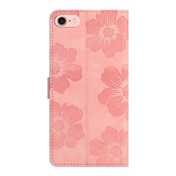 For iPhone 16e / 17e Flower Embossing Pattern Leather Phone Case