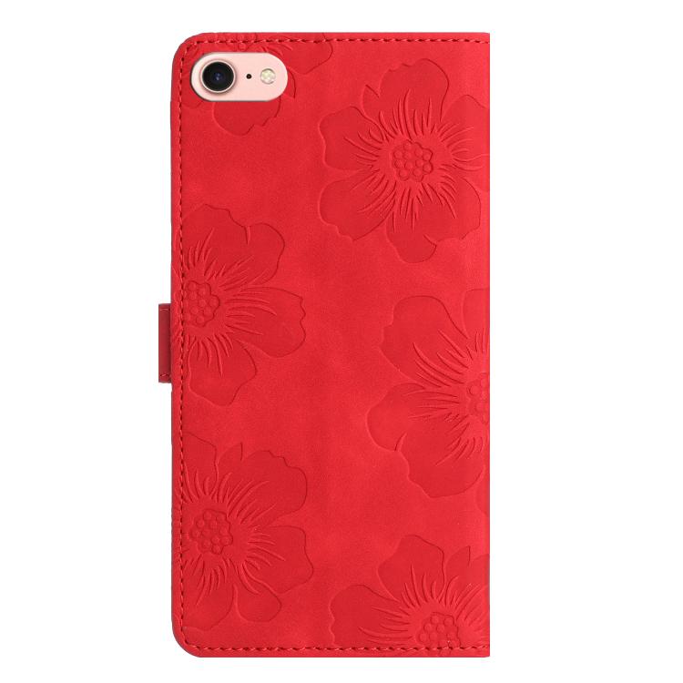For iPhone 16e / 17e Flower Embossing Pattern Leather Phone Case
