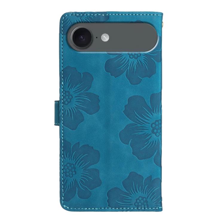 For iPhone Air Flower Embossing Pattern Leather Phone Case