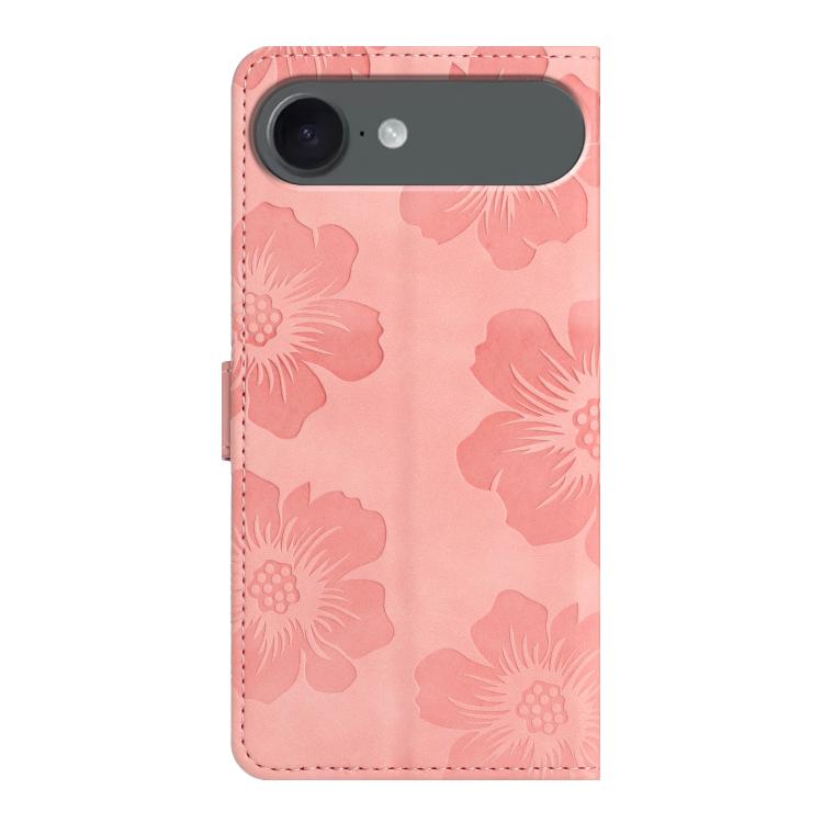 For iPhone Air Flower Embossing Pattern Leather Phone Case