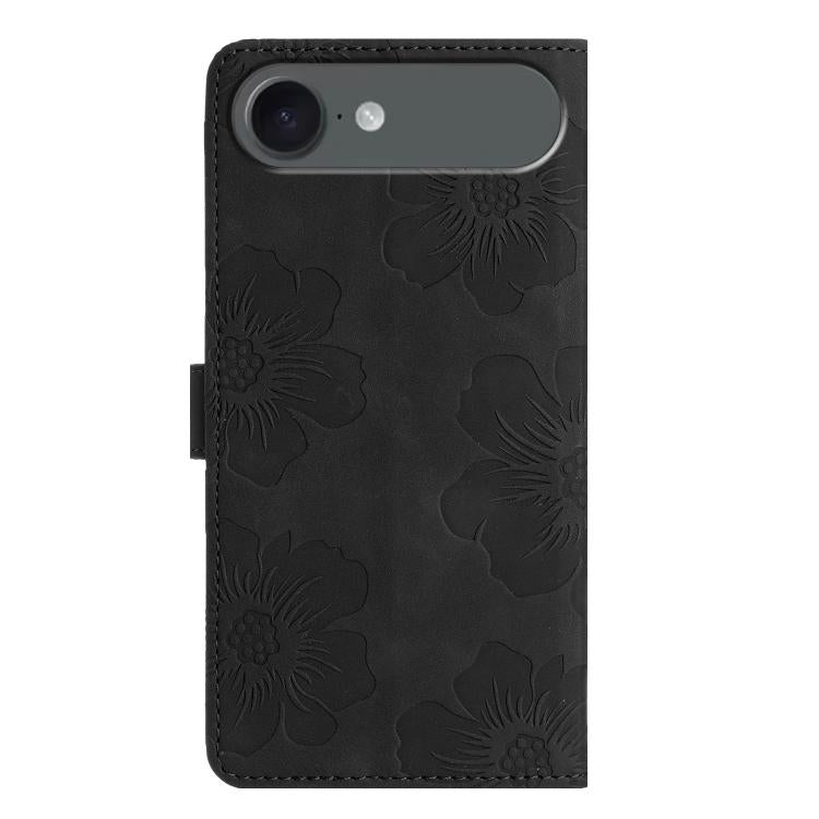 For iPhone Air Flower Embossing Pattern Leather Phone Case