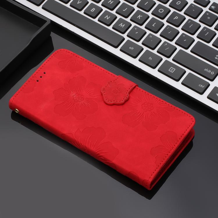 For iPhone 17 Pro Flower Embossing Pattern Leather Phone Case