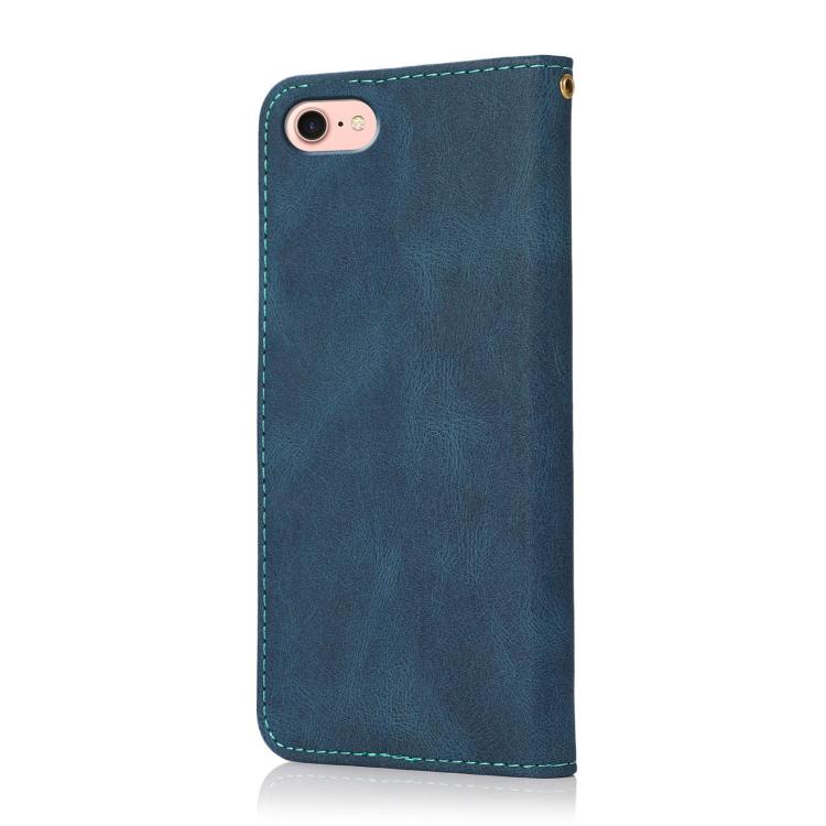 For iPhone 16e / 17e Dual-color Stitching Leather Phone Case