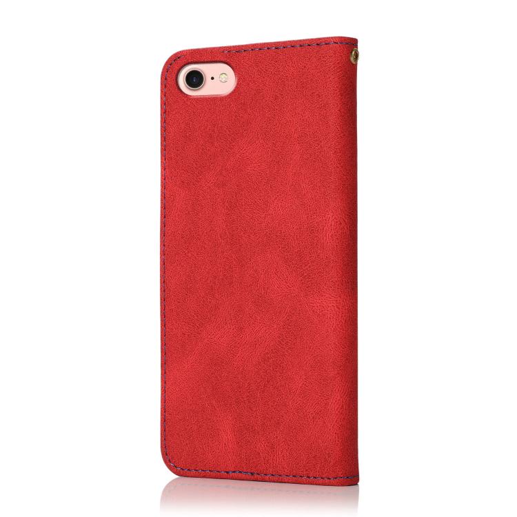 For iPhone 16e / 17e Dual-color Stitching Leather Phone Case