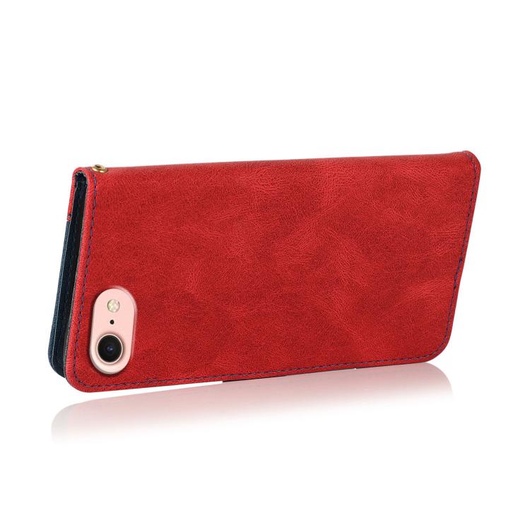For iPhone 16e / 17e Dual-color Stitching Leather Phone Case