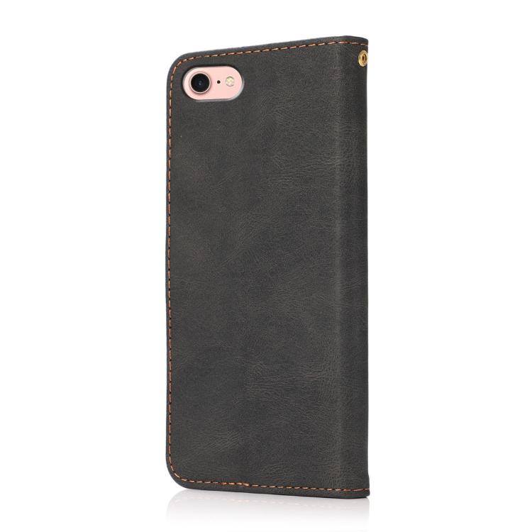 For iPhone 16e / 17e Dual-color Stitching Leather Phone Case