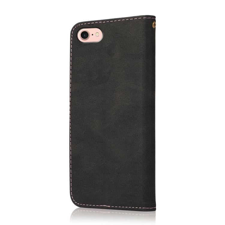 For iPhone 16e / 17e Dual-color Stitching Leather Phone Case