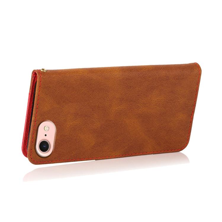 For iPhone 16e / 17e Dual-color Stitching Leather Phone Case