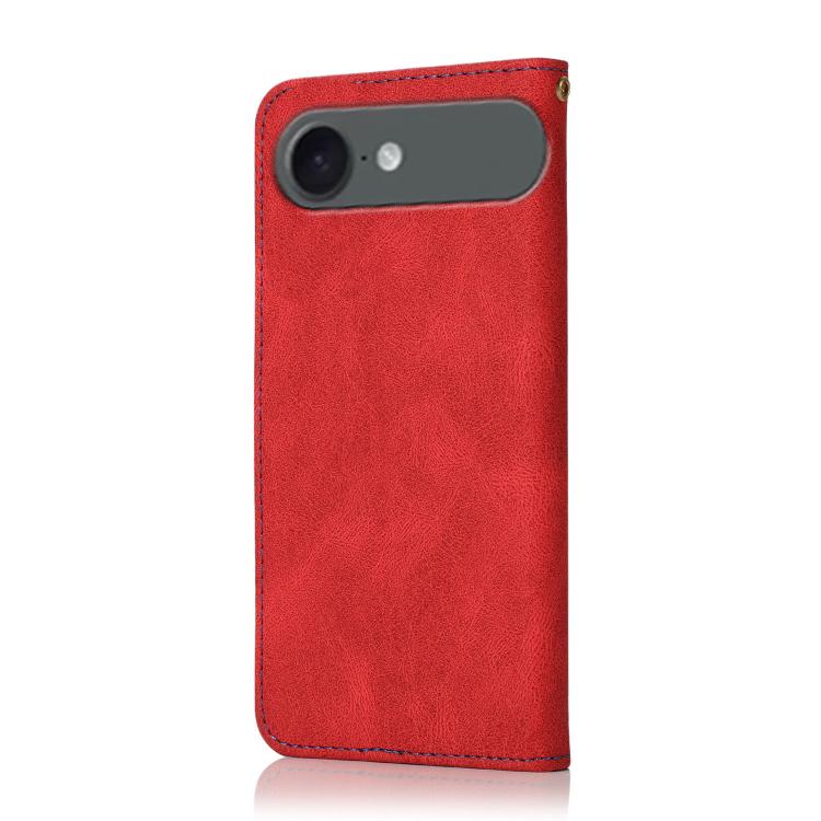 For iPhone Air Dual-color Stitching Leather Phone Case