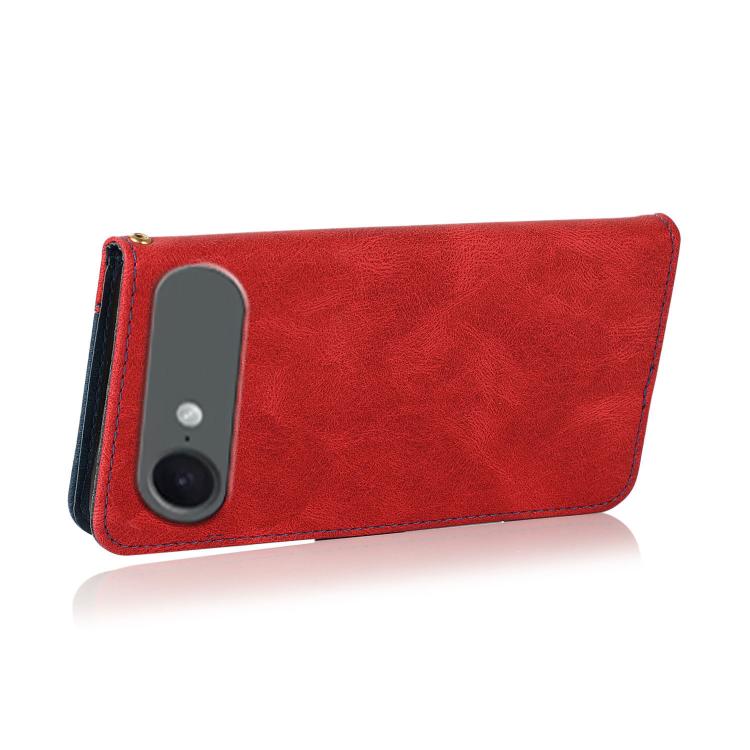 For iPhone Air Dual-color Stitching Leather Phone Case