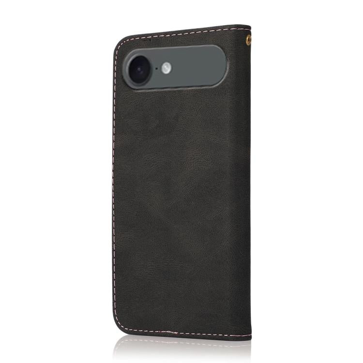 For iPhone Air Dual-color Stitching Leather Phone Case