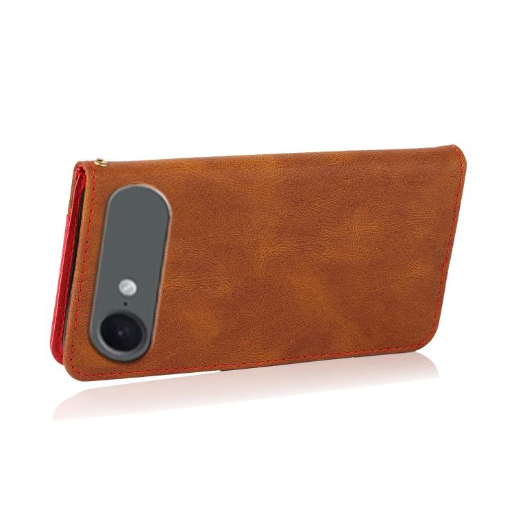 For iPhone Air Dual-color Stitching Leather Phone Case