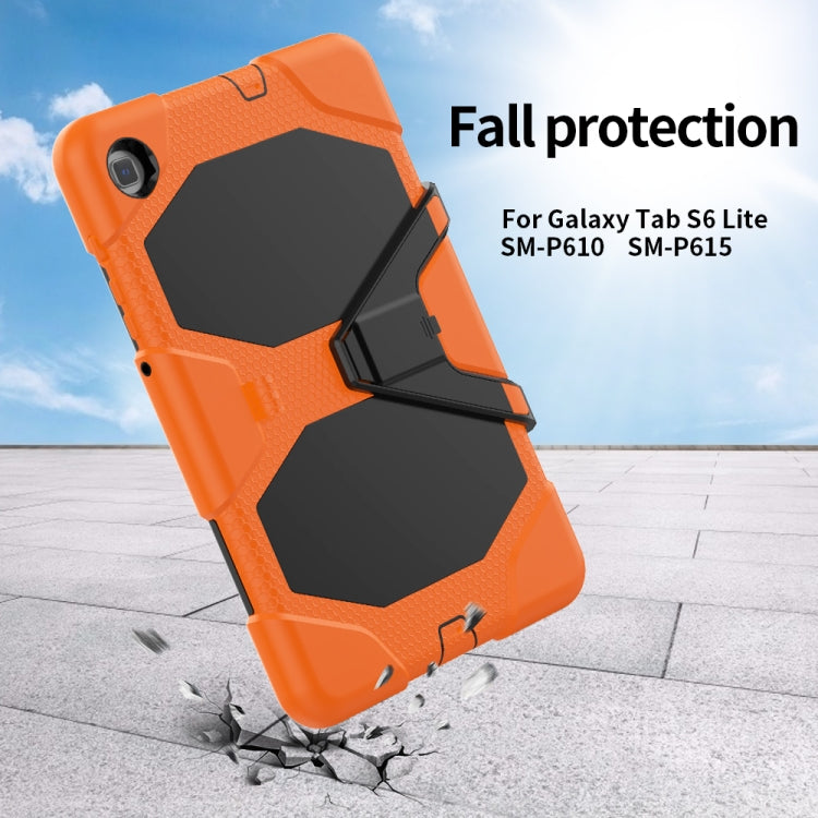For Samsung Galaxy Tab S6 Lite P610 Shockproof Colorful Silicon + PC Protective Case with Holder & Pen Slot