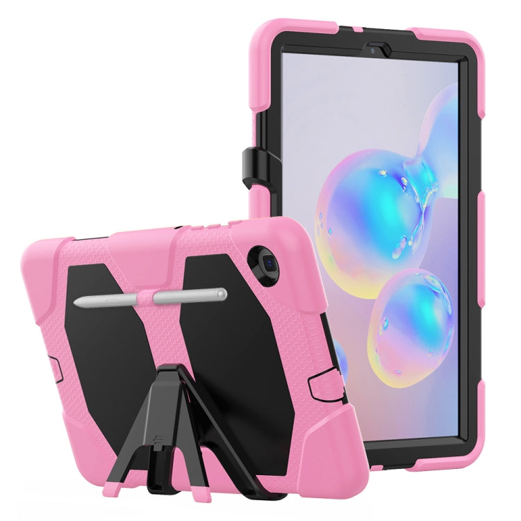 For Samsung Galaxy Tab S6 Lite P610 Shockproof Colorful Silicon + PC Protective Case with Holder & Pen Slot