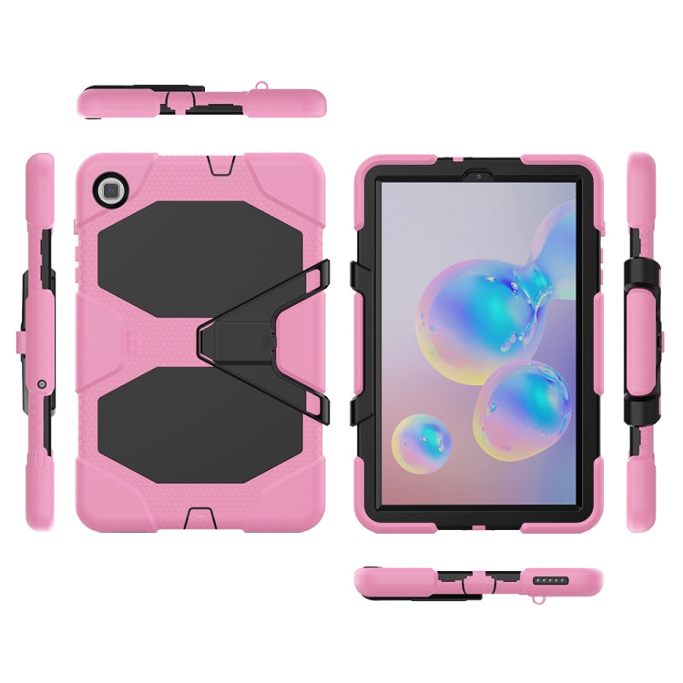 For Samsung Galaxy Tab S6 Lite P610 Shockproof Colorful Silicon + PC Protective Case with Holder & Pen Slot
