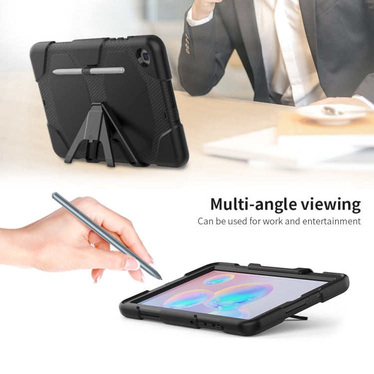 For Samsung Galaxy Tab S6 Lite P610 Shockproof Colorful Silicon + PC Protective Case with Holder & Pen Slot