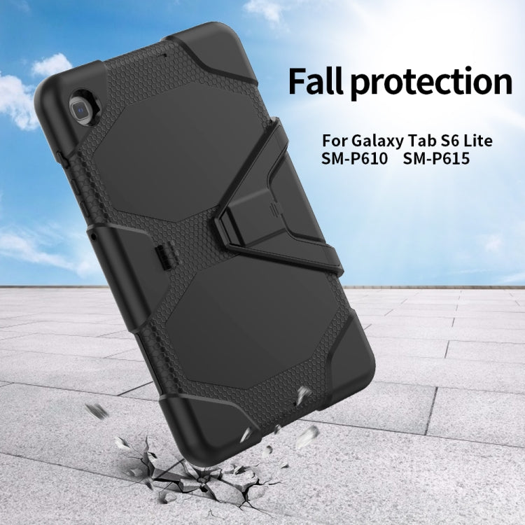For Samsung Galaxy Tab S6 Lite P610 Shockproof Colorful Silicon + PC Protective Case with Holder & Pen Slot