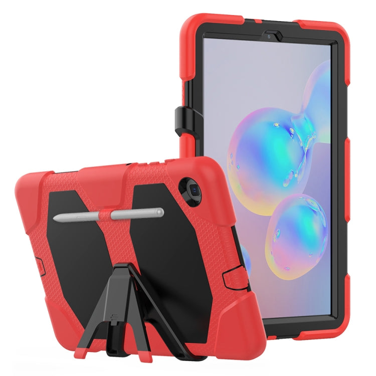For Samsung Galaxy Tab S6 Lite P610 Shockproof Colorful Silicon + PC Protective Case with Holder & Pen Slot