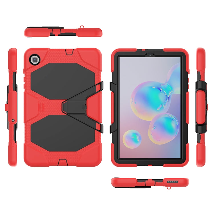 For Samsung Galaxy Tab S6 Lite P610 Shockproof Colorful Silicon + PC Protective Case with Holder & Pen Slot