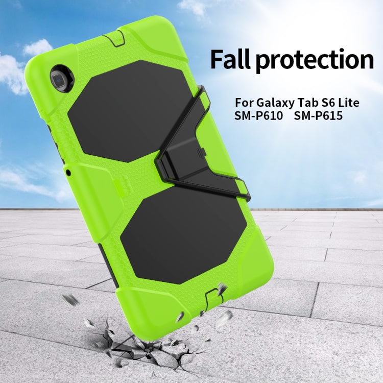 For Samsung Galaxy Tab S6 Lite P610 Shockproof Colorful Silicon + PC Protective Case with Holder & Pen Slot