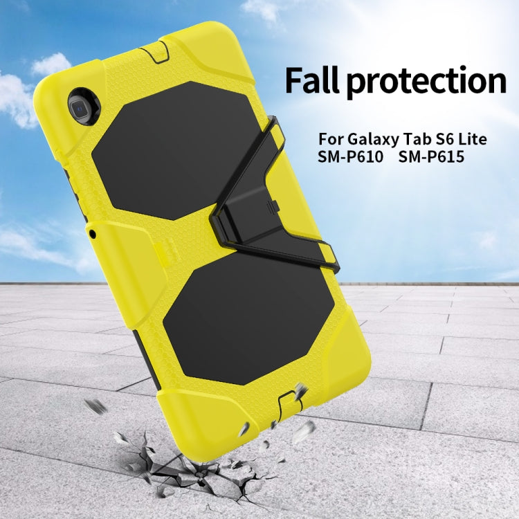 For Samsung Galaxy Tab S6 Lite P610 Shockproof Colorful Silicon + PC Protective Case with Holder & Pen Slot
