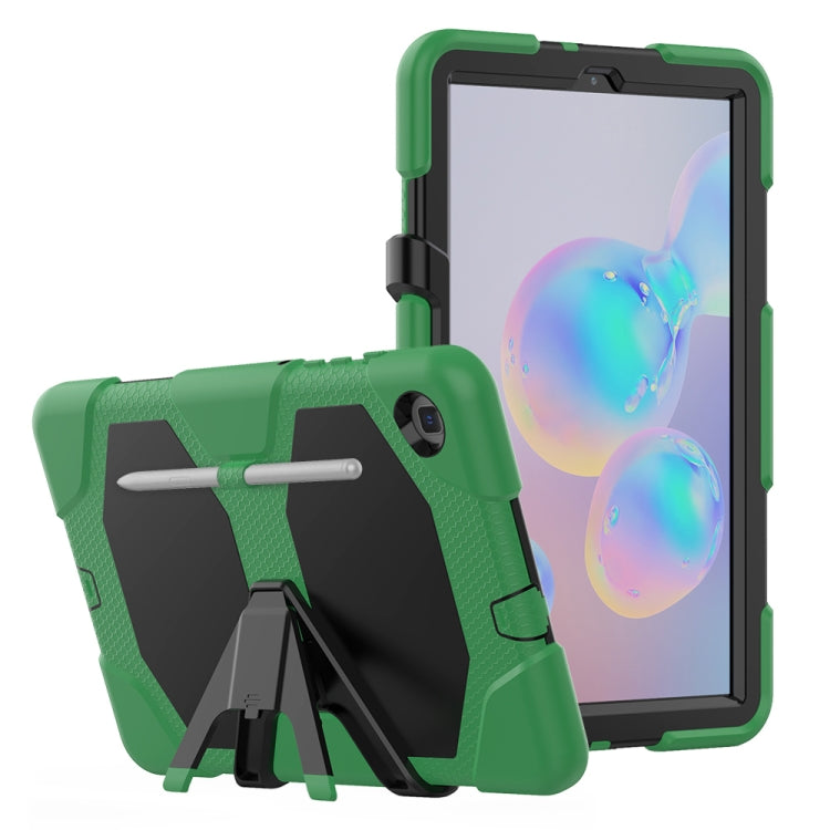 For Samsung Galaxy Tab S6 Lite P610 Shockproof Colorful Silicon + PC Protective Case with Holder & Pen Slot