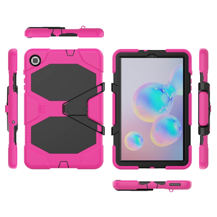 For Samsung Galaxy Tab S6 Lite P610 Shockproof Colorful Silicon + PC Protective Case with Holder & Pen Slot