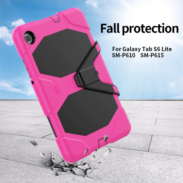 For Samsung Galaxy Tab S6 Lite P610 Shockproof Colorful Silicon + PC Protective Case with Holder & Pen Slot
